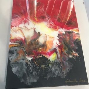 16 by 12 inch Dutch pour, one of a kind piece.